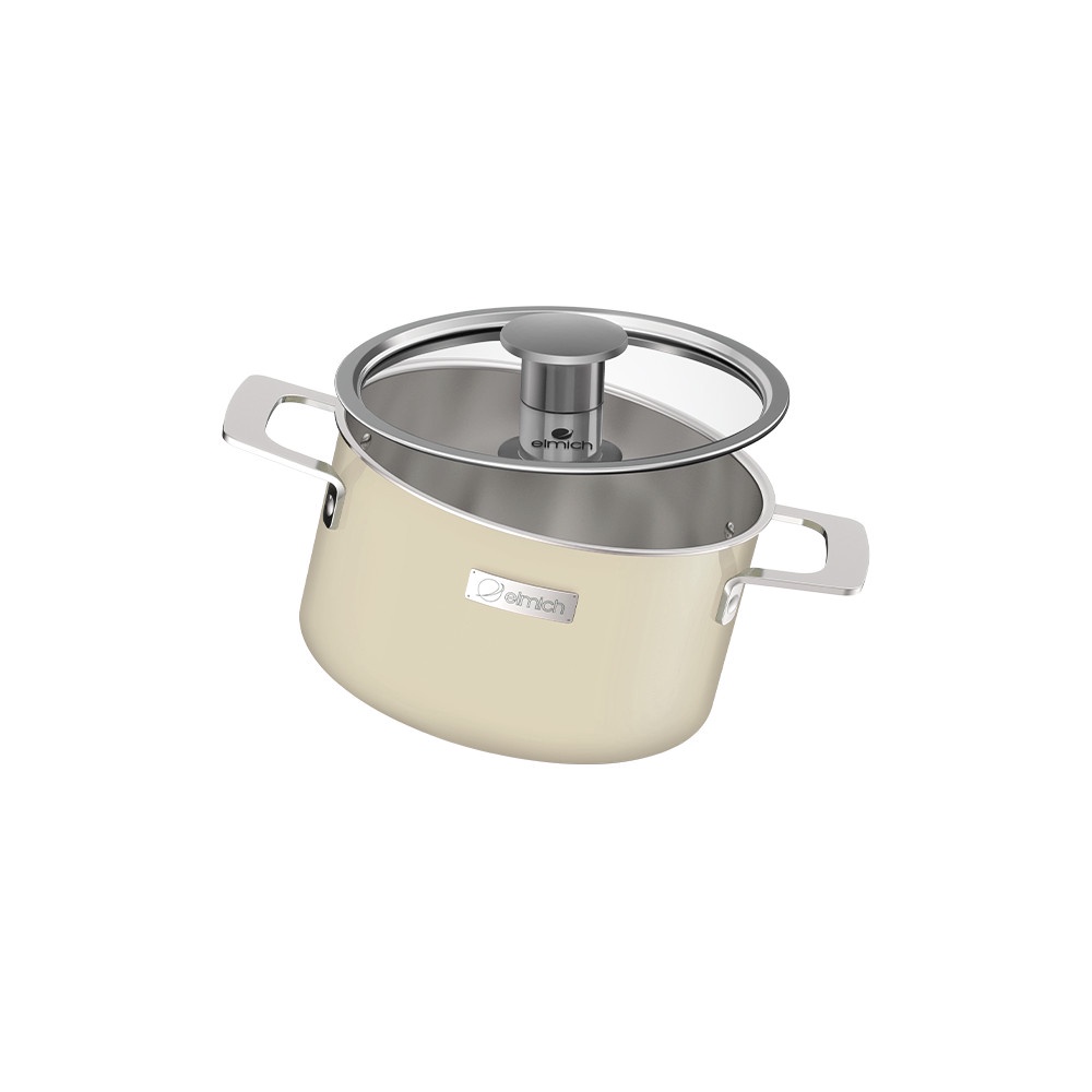 [LIFEMCMBP4 -12% đơn 250K] Bộ nồi Inox liền khối Elmich Hera Size 16, 18, 22, chảo 24cm