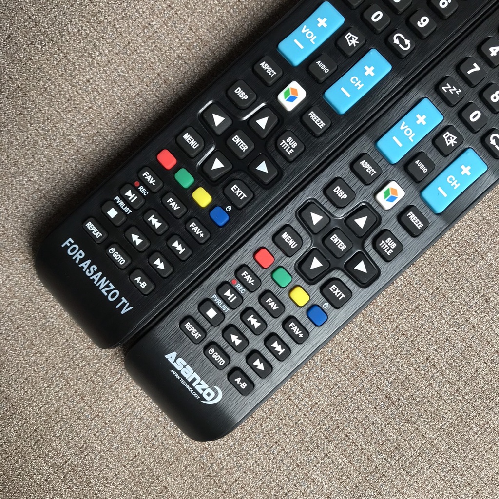 Điều khiển tivi asanzo các dòng TV smart, Remote asanzo smart được chọn mẫu