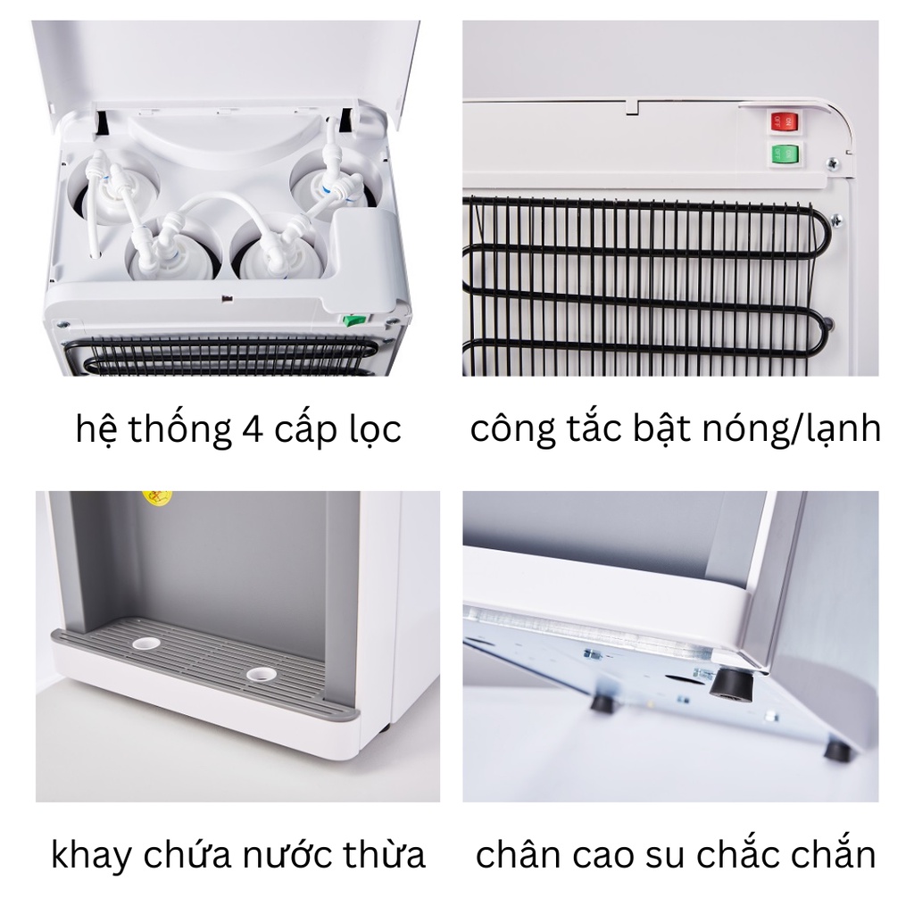Máy Lọc Nước UF Tích Hợp Làm Nóng Lạnh Cao Cấp FujiHome WP507C, làm lạnh nhanh bằng máy nén, 4 cấp lọc với màng lọc UF