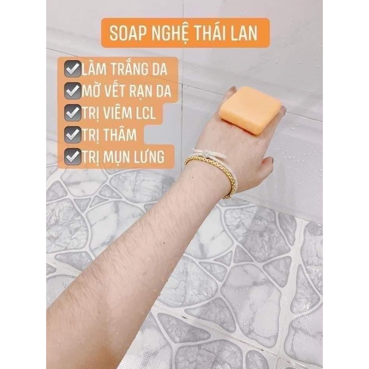 [Chính Hãng] Lố 12 Cục Xà Phòng Cam Galong Thái Lan
