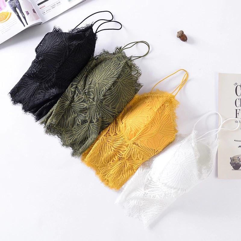Áo lót Bra ren ,Áo bra 2 dây có đệm ngực dáng croptop 2817