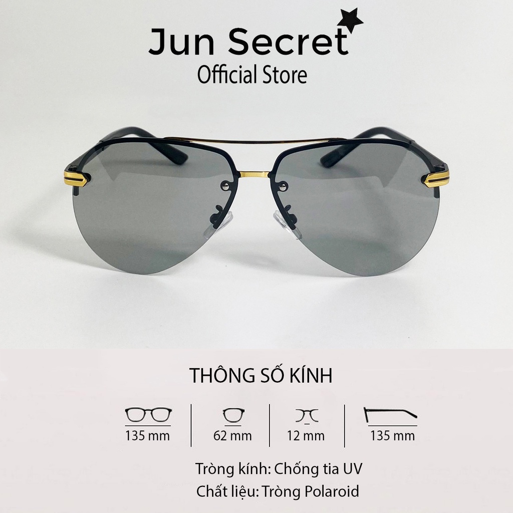 Ảnh Mắt kính mát nam đổi màu nhẹ cao cấp Jun Secret dùng cả ngày và đêm, tròng Polaroid chống bụi, chống tia UV JS70A67 1