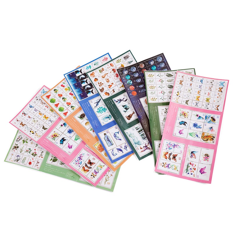 Tấm sticker tem retro sinh động HD173 - K70 DIY Crafts, Scrapbook, Journal, Diary, Planner