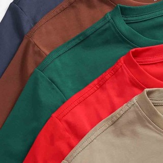 Áo phông trơn nam Kboy chất liệu thun cotton 4 chiều 5 màu mới nhất Co Giãn, Dáng Suông mặc hằng ngày- AT19