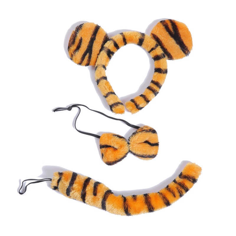 Bầu trời sành điệu sang trọng tai hổ headhoop bowtie và tail Easter cosplay đạo cụ cho trẻ em