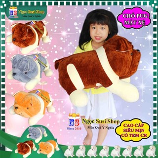 GẤU BÔNG CON CHÓ PUG MẶT XỆ SIÊU CƯNG ÔM NGỦ - THÚ NHỒI BÔNG HÌNH CON CHÓ MẶT XỆ PUG