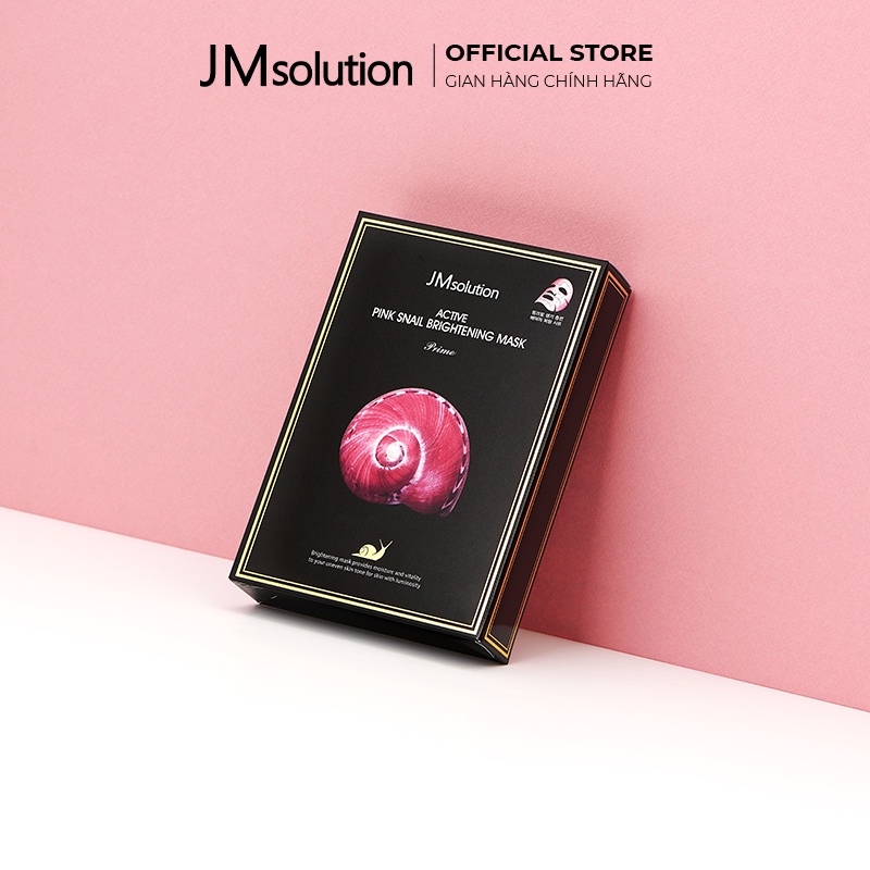 JMsolution Mặt Nạ Ốc Sên Hồng Active Pink Snail Brightening Mask Prime 30ml - Dưỡng Ẩm Dưỡng Da Trắng Hồng - Chính Hãng