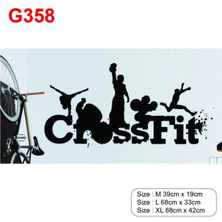Decal dán trang trí phòng Tập Tạ - Gym Tăng động lực Tập cho khách hàng P14