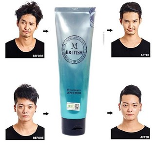 Kem ép side tóc chuyên nghiệp cho Nam BRITISH M Men's Style Down Perm 200g