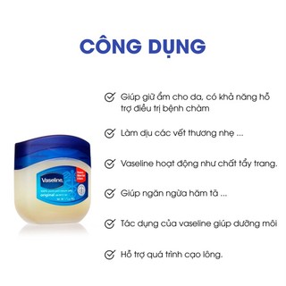 Sáp dưỡng môi Vaseline 7g. Có sẵn
