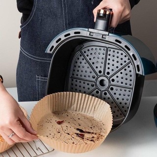 Set 50 Miếng Giấy Lót Nồi Chiên- MÀU VÀNG- Hình Khuôn Bánh - Giảm Thiểu Tối Đa Dầu Mỡ Bám Vào Nồi Chiên không dầu