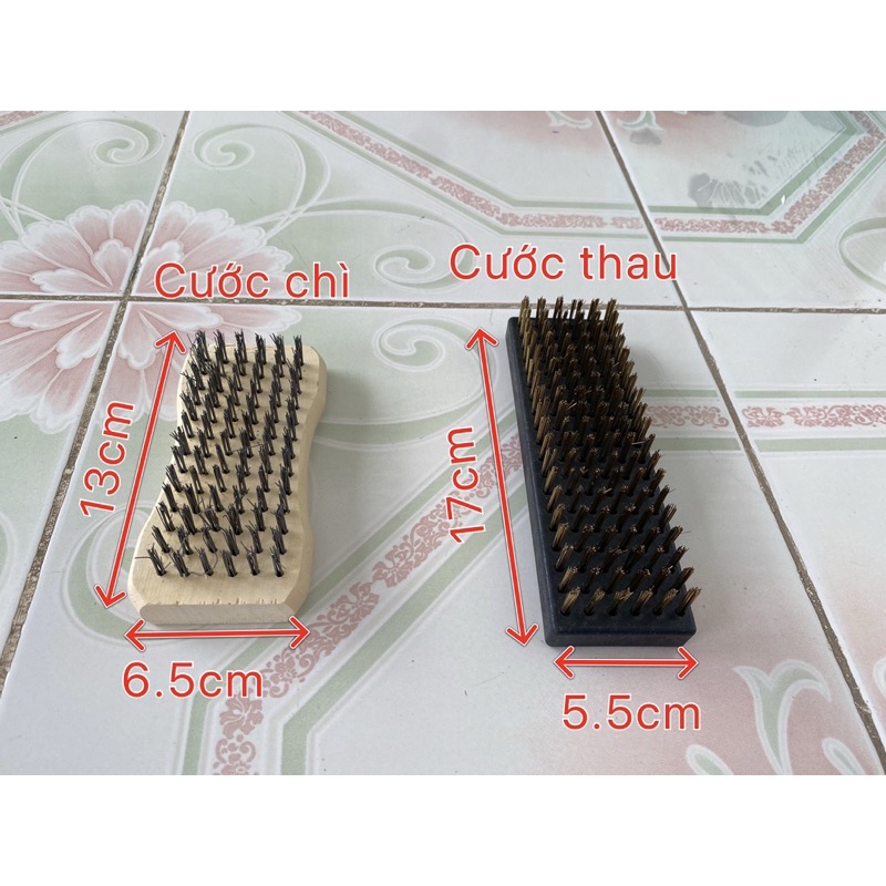 Bàn chải chà rong rêu, chà sàn, bàn chải cước đánh gỉ sét loại to ...
