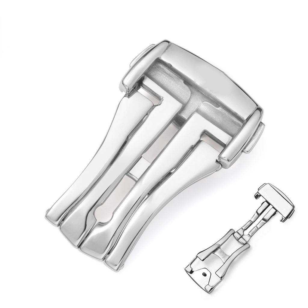 Dành Cho Omega Gấp Bướm Khóa 16 Mm 18 Mm 20 Mm Thép Không Gỉ Dây Đeo Đồng Hồ Khóa Phụ Kiện Triển Khai Khóa