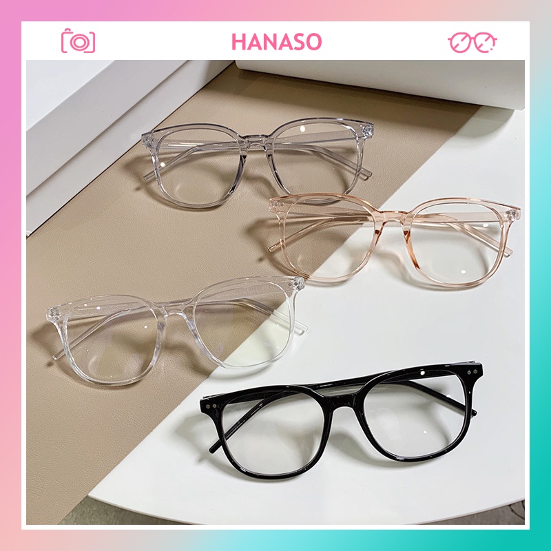 Gọng kính cận nữ nam thời trang phong cách Hàn Quốc mắt vuông càng mảnh nhiều màu chống UV400 và tia bức xạ đẹp rẻ 101