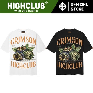Áo Thun CRIMSON Tay Lỡ Unisex Nam/Nữ màu Trắng/Đen Cổ Tròn - HIGHCLUB Brand Chính Hãng