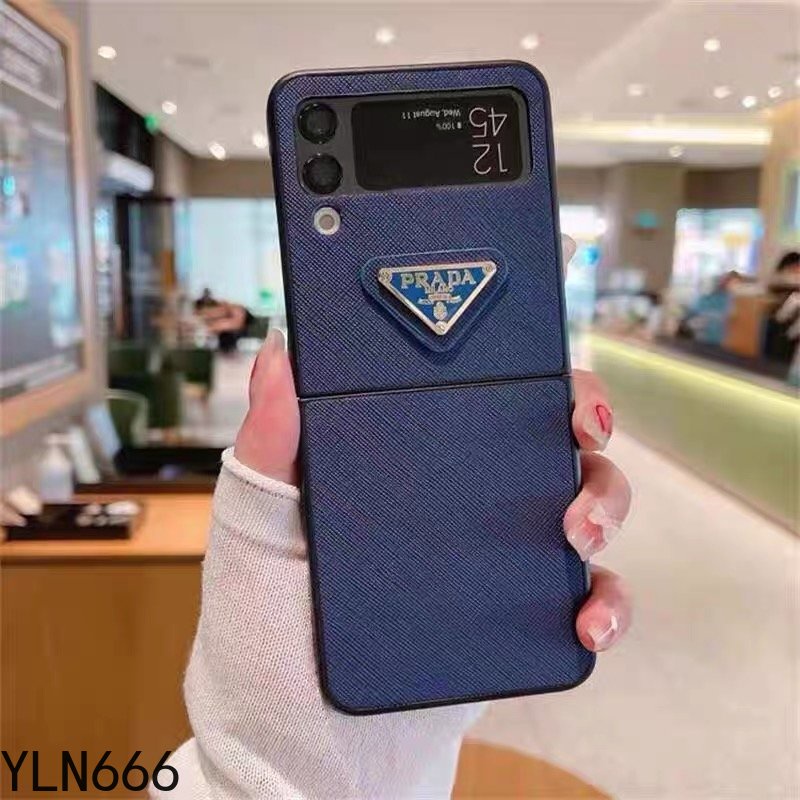 Dành Cho Samsung Galaxy Z Flip 1 2 3 4 5 6 Da PU Cổ Điển Chống Sốc Ốp Lưng Điện Thoại Galaxy Z Flip6 5G Gấp Điện Thoại