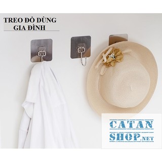 Móc dán tường INOX 304, miếng dán tráng bạc siêu dính, chịu lực loại tốt (móc inox 1 chân) GD598-MDMoc-INOX