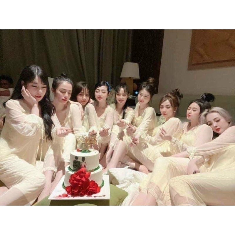 ( CHE TÊN SP)Sét 3 món váy ngủ voan kèm choàng cao cấp Đầm mặc nhà sexy quyến rũ thanh lịch