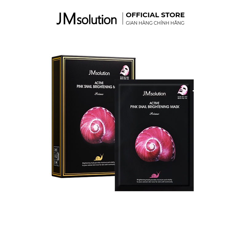 JMsolution Mặt Nạ Ốc Sên Hồng Active Pink Snail Brightening Mask Prime 30ml - Dưỡng Ẩm Dưỡng Da Trắng Hồng - Chính Hãng