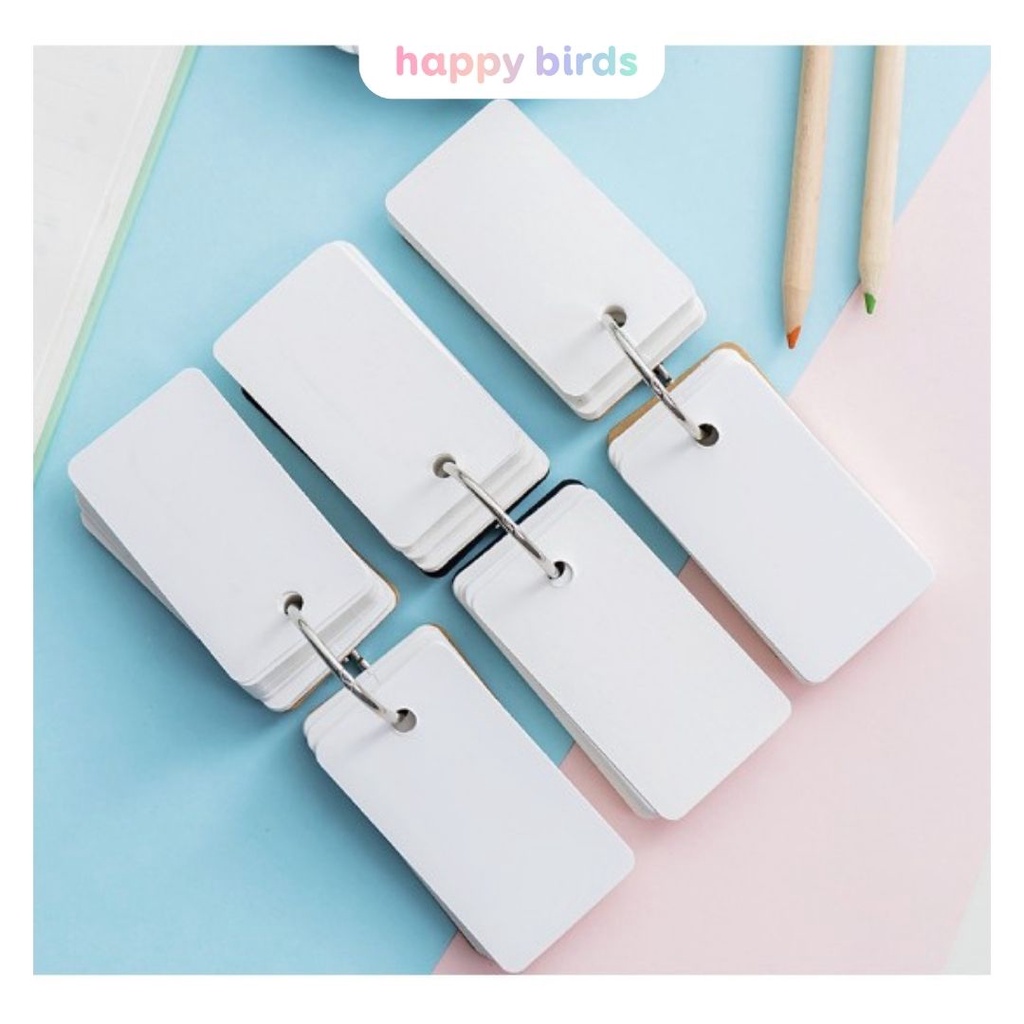Flashcard thẻ học từ vựng trắng thẻ học từ vựng 50 tờ 4x7cm hỗ trợ làm giấy ghi chú | BigBuy360 - bigbuy360.vn
