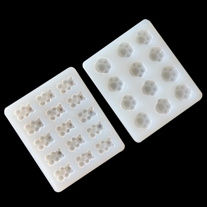 Khuôn silicone Làm Kẹo / Sô Cô La / Nến Thơm Hình Trái Tim / Gấu Mini diy