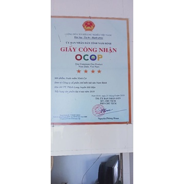 [ 1 chai ] Nước mắm chắt truyền thống Ninh Cơ chai 1lít. Độ đạm >=25gn/l. Mắm Hải Hậu, Nam Định. không chất bảo quản