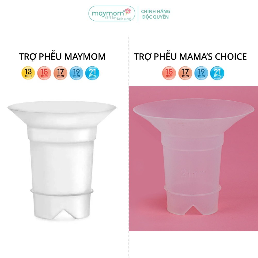 Ảnh Trợ Phễu Maymom Size 13-15-17-19-21mm, Đệm Giảm Hạ Size Phễu Hút Sữa, Cup Vắt Sữa, Chất Liệu Silicone Êm Ái và An Toàn 4