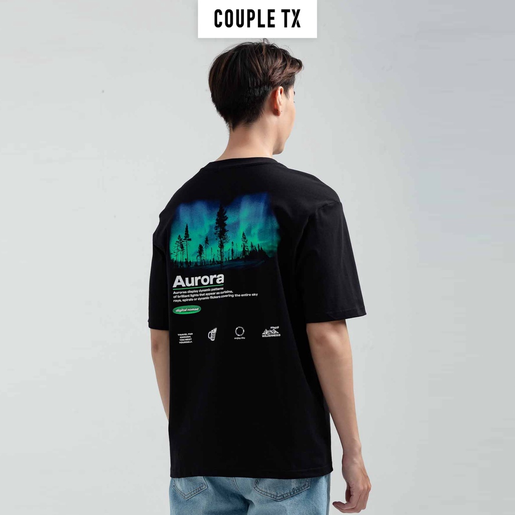 Áo Thun Nam Couple TX Relax Fit In Graphic Aurora MTS 1178