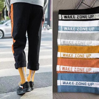 Tất Nam Cổ Cao Thể Thao Trắng Đen Nhiều Màu Trơn Wake Zone Up T11
