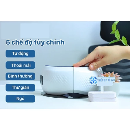 Máy massage thư giãn giảm quầng thâm nhức mỏi mắt Beame HY-01, đai mát xa mắt kết hợp rung túi khí sưởi nóng