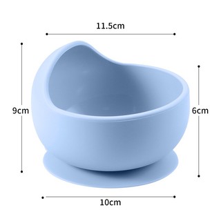 Bát Ăn Dặm Silicon Hình Tròn Cho Bé, Chất Liệu Silicon An Toàn