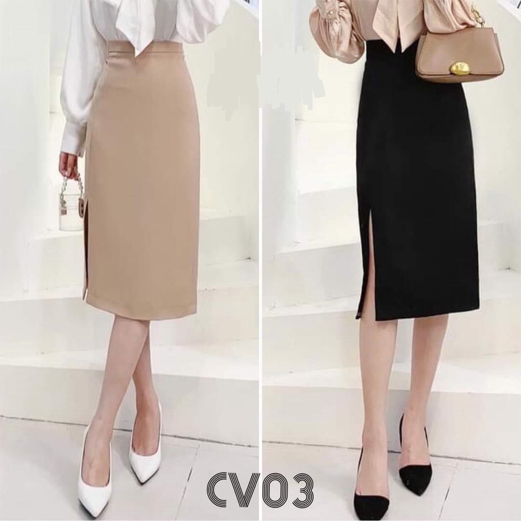 chân váy dáng suông, chân váy dáng dài 70cm chất tuyết mưa cao cấo thoáng mát
