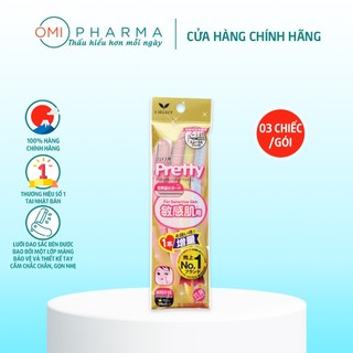 Dao Cạo Lông Mặt Cho Da Nhạy Cảm S Select Pro Use Nhật Bản (3 Chiếc/Gói)