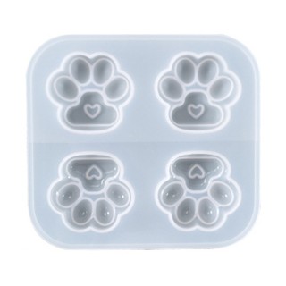 Flgo Cho Mèo Paws Móc Khóa Nhựa Dính Khuôn Silicon Có Lỗ Móc Khóa Mặt Dây Chuyền Khuôn