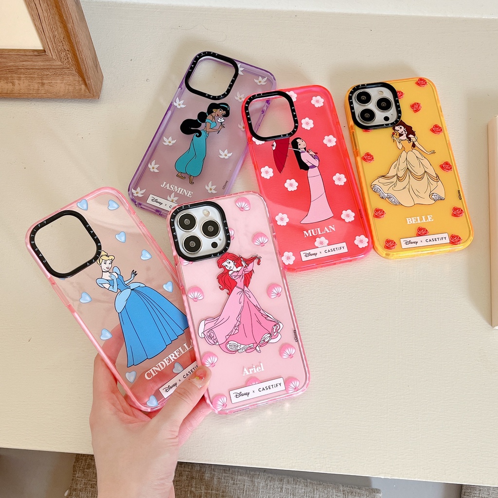 Ốp điện thoại mềm màu kẹo công chúa Cinderella Mulan Jasmine Belle Ariel Tương thích cho iPhone 17 Pro Max Air Plus 16 / 15 / 14 / 13 / 12 / 11 / XR / X / XS / SE / 8 / 7 / 6