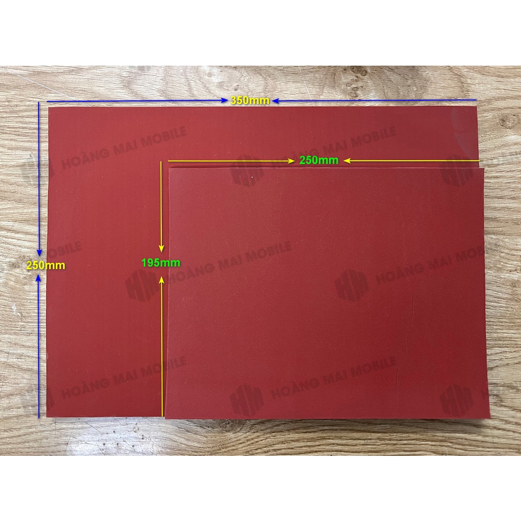 Tấm cao su lót ép màn hình, ép kính, ép ron, ép keo kích thước 250x200