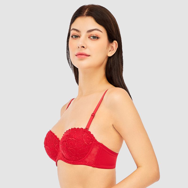 Áo lót ren nữ Wacoal ILB4702 không mút nâng nhẹ dây đeo tháo rời, Áo ngực cup ngang có gọng chống tuột - LB4702