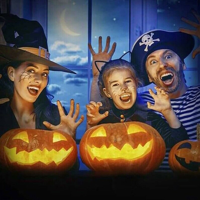 Đồ chơi Halloween: Fangs phát sáng máu đỏ cho trang phục ma cà rồng