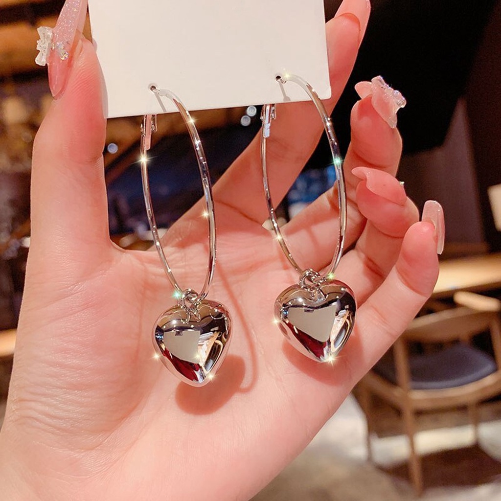 Khuyên Tai Hình Tròn Bản To Thời Trang Dành Cho Nữ
