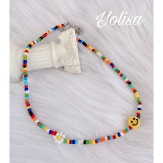 Vòng cổ nữ handmade hạt cườm nhiều màu Daisy