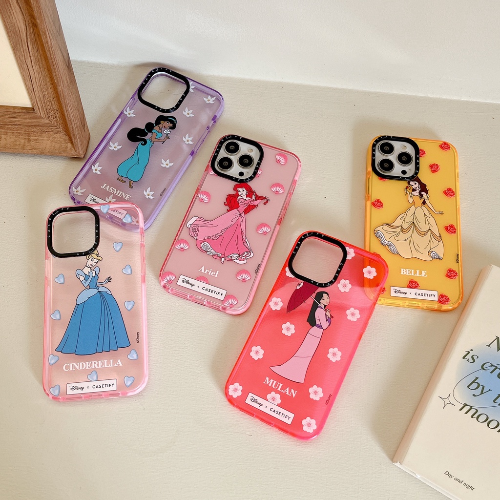 Ốp điện thoại mềm màu kẹo công chúa Cinderella Mulan Jasmine Belle Ariel Tương thích cho iPhone 17 Pro Max Air Plus 16 / 15 / 14 / 13 / 12 / 11 / XR / X / XS / SE / 8 / 7 / 6