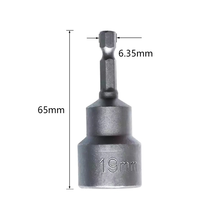 Đầu khẩu vặn ốc lục giác gắn máy khoan hoặc máy bắt vít, đầu tuýp lục giác có nam châm