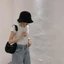 JKDESIGN Da Lộn Panama Mũ Vải Denim Unisex Nam Nữ Mũ Ngư Dân