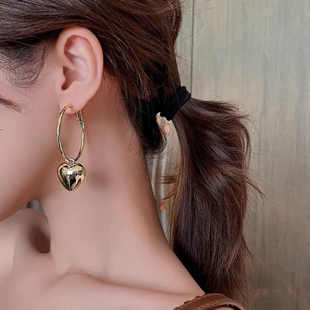Khuyên Tai Hình Tròn Bản To Thời Trang Dành Cho Nữ