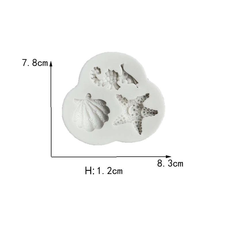 Khuôn Silicon Làm Bánh / Sô Cô La / Bánh Kẹo Hình Vỏ Sò / Sao Biển diy