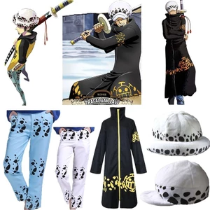 Halloween Cosplay Anime One Piece Trafalgar Luật Áo Quần Mũ Halloween Trang Phục