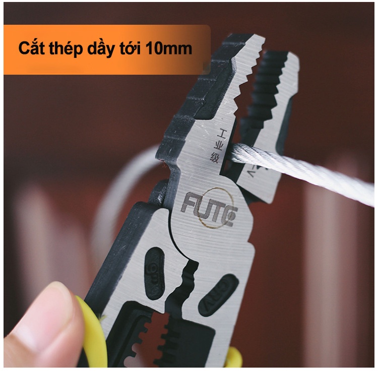 Kìm CRV-FUTE xuất Nhật 🌟FREESHIP🌟chức năng: cộng lực , tuốt, cắt dây điện, ....với mọi kim loại - Búa kiêm kìm