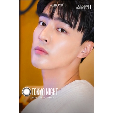 Lens đen có cận dành cho mắt nhạy cảm TOKYO NIGHT  Hàn Quốc ( Giảm giá 35k khách hàng mới )