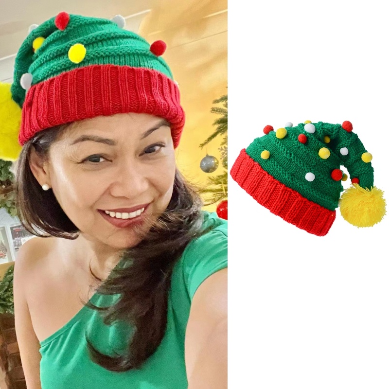 Bầu trời dành cho người lớn mũ ông già noel dày mũ thoải mái màu đỏ truyền thống màu xanh lá cây sang trọng giáng sinh mũ ông già noel cho quà tặng năm mới