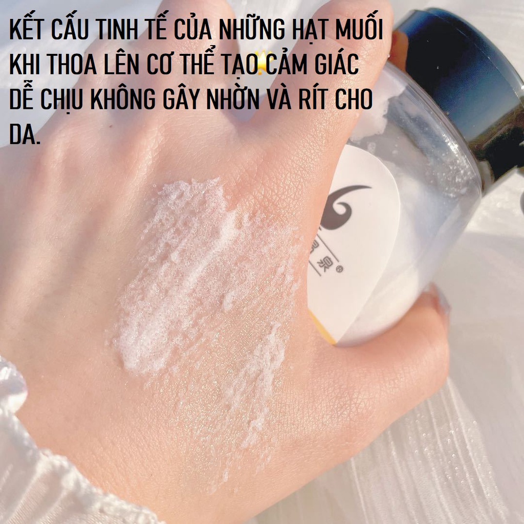 [Chai 400ml] Sữa Tắm Muối Biển Dưỡng Trắng, Xóa Mụn, Hết Viêm Da Cơ Địa Milky Moisturizing Bath Salts Giúp Tẩy Tế Bào Ch